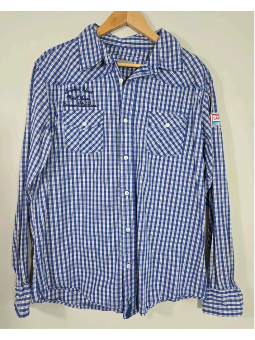 Y2K Western Plaid Shirt Men's L Americana Workwear Heritage Streetwear Retro
